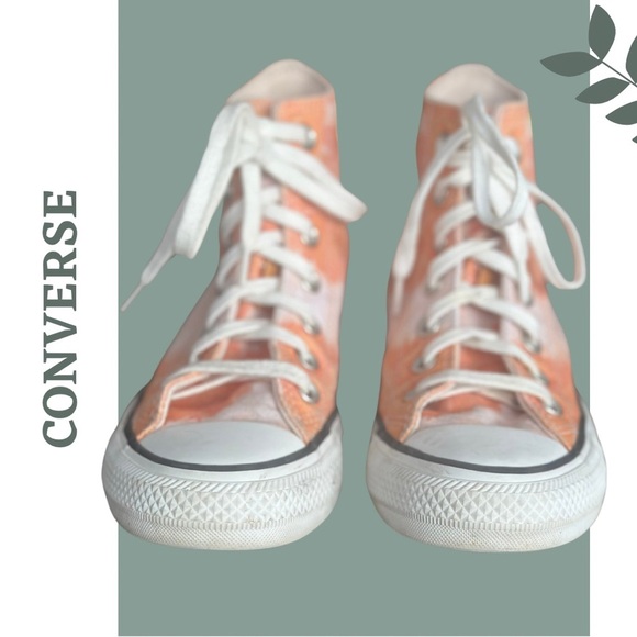 Converse Chuck Taylor All Star High Top Sneaker Tie Dye Orange White Size 5.5 - Picture 3 of 7